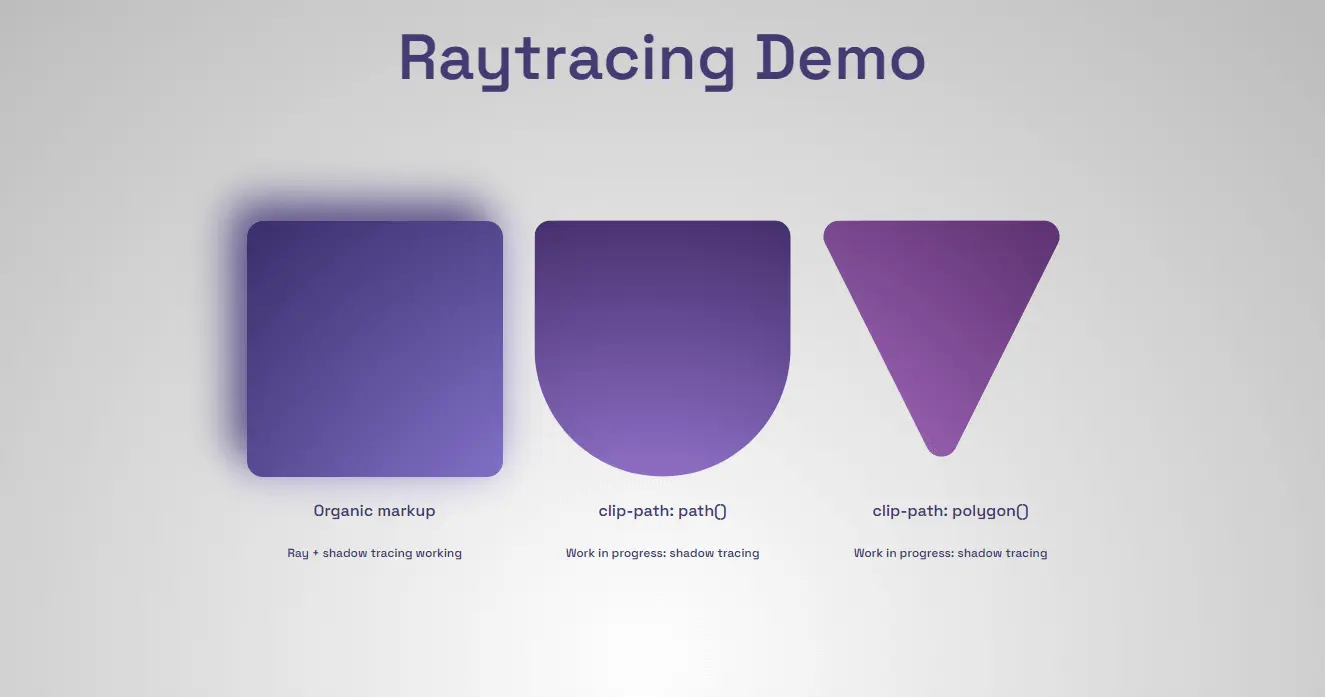 Raytracing Shapes Demo